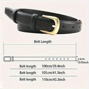 ladies fashion simple black belt decorative wit piece