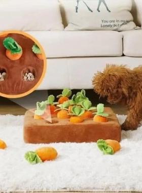 Carrot Snuffle Mat for Dogs Cats Puzzle Toy with 12 Carrots