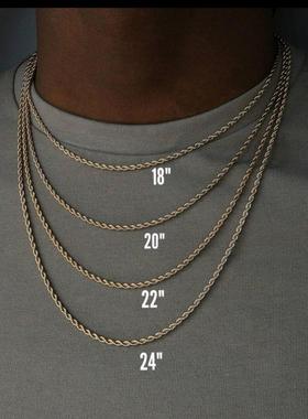 high quality less Steel Chain Necklace For Men Women Jewelry