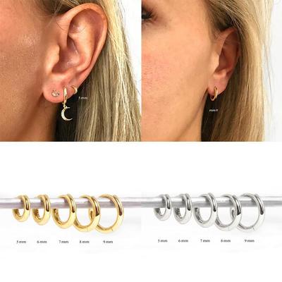 Aide 925 Sterling Silver Rose Gold Small Hoop Earrings For W