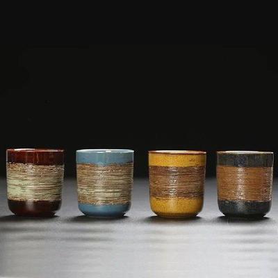 Japanese Kiln Tea Cup Creative Brushed Coffee Cup Retro