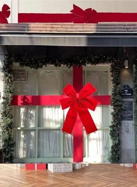 Big Ribbon Bow Christmas Red Redbow Front Door Decorations H