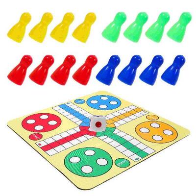 Ludo Chess Set Toys Board Game Flying for Party Vulcanized