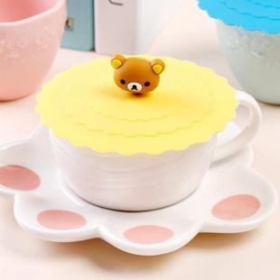 cup lid cute grade cartoon cover silicone seal Food large