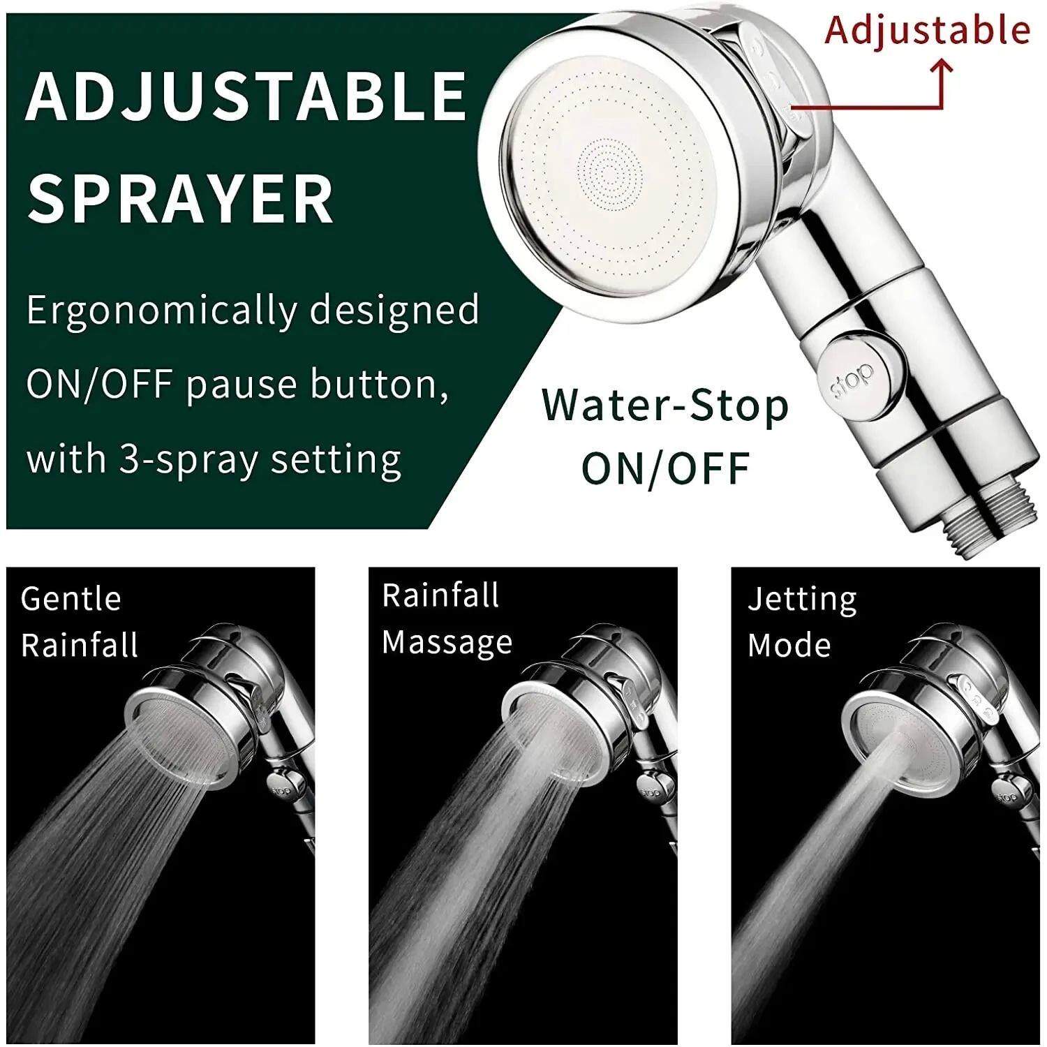 3 Mode Bidet Faucet External Shower Head Bathroom Kitchen Ba