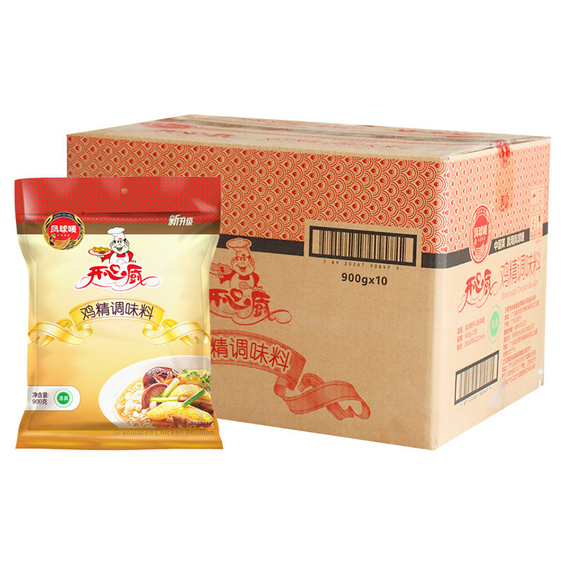 凤球唛开心厨鸡精调味料900gX10袋整箱煲汤麻辣烫做菜商用提鲜