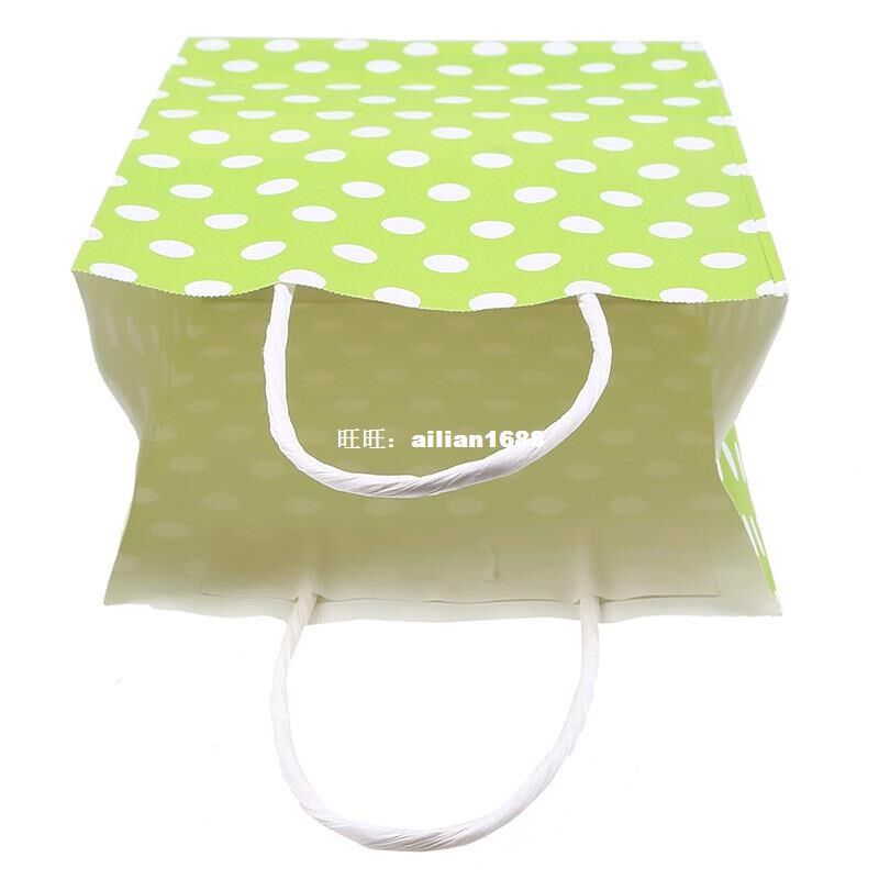 kraft paper packing bavgs polka dot gift bags with hand