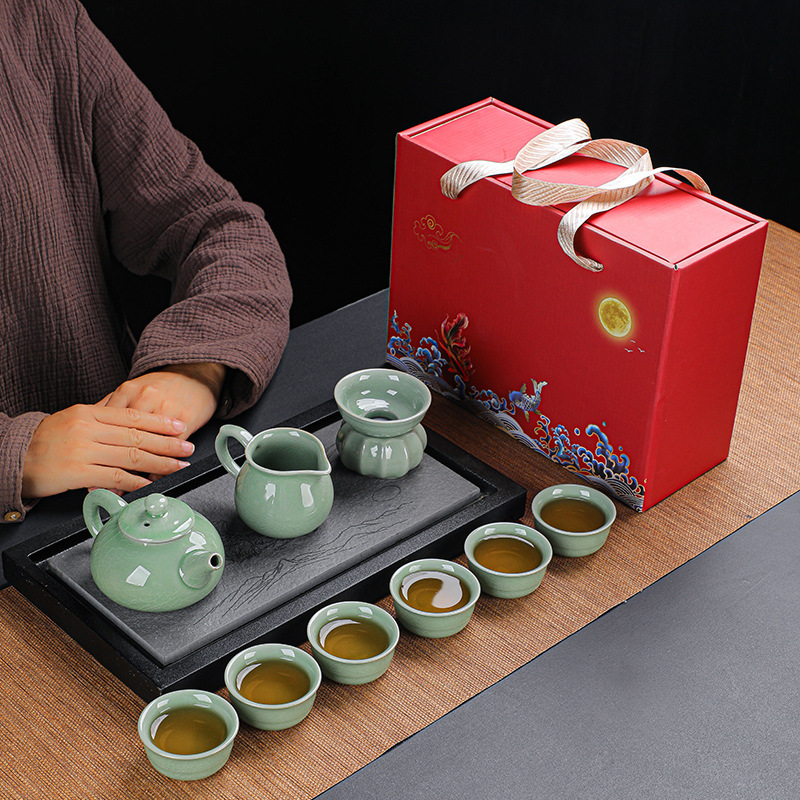 国潮创意哥窑茶具套装地产文创车企私司商务活动伴手礼物