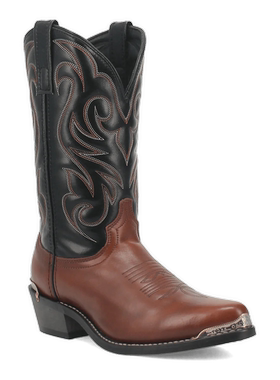 美国代购Laredo男靴秋季秋款刺绣西部靴牛仔尖头靴中筒皮靴