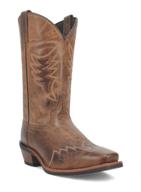 美国代购Laredo男靴西部牛仔靴秋季秋款尖头中筒靴复古工装靴