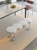Интернет-знаменитость, французская скамейка, кремовый стиль, стул из нержавеющей стали, табуретка для пеленания обуви, средневековый табурет-муравей, обеденный стул, прикроватная тумбочка для спальни, прикроватная тумбочка