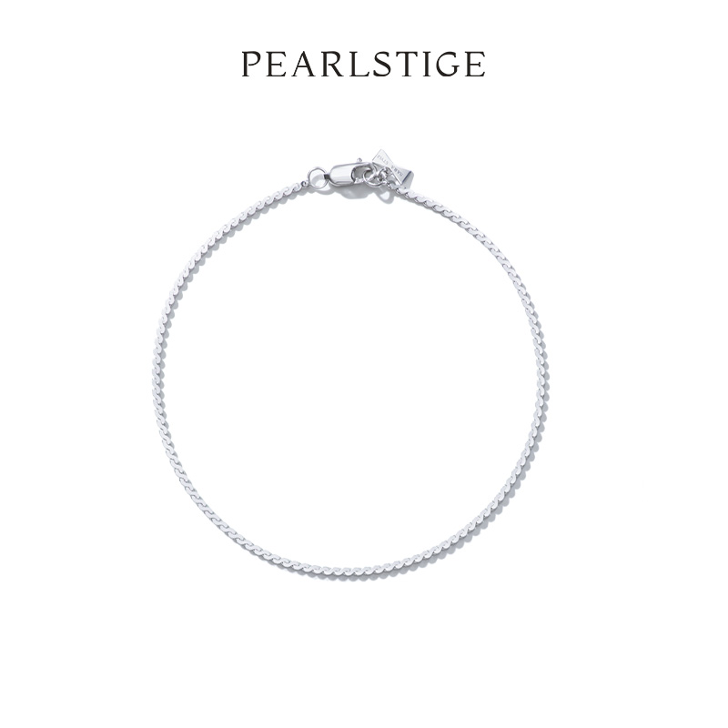 PEARLSTIGE至如双S925银手链 SHINE系列 简约设计感轻奢银饰手镯