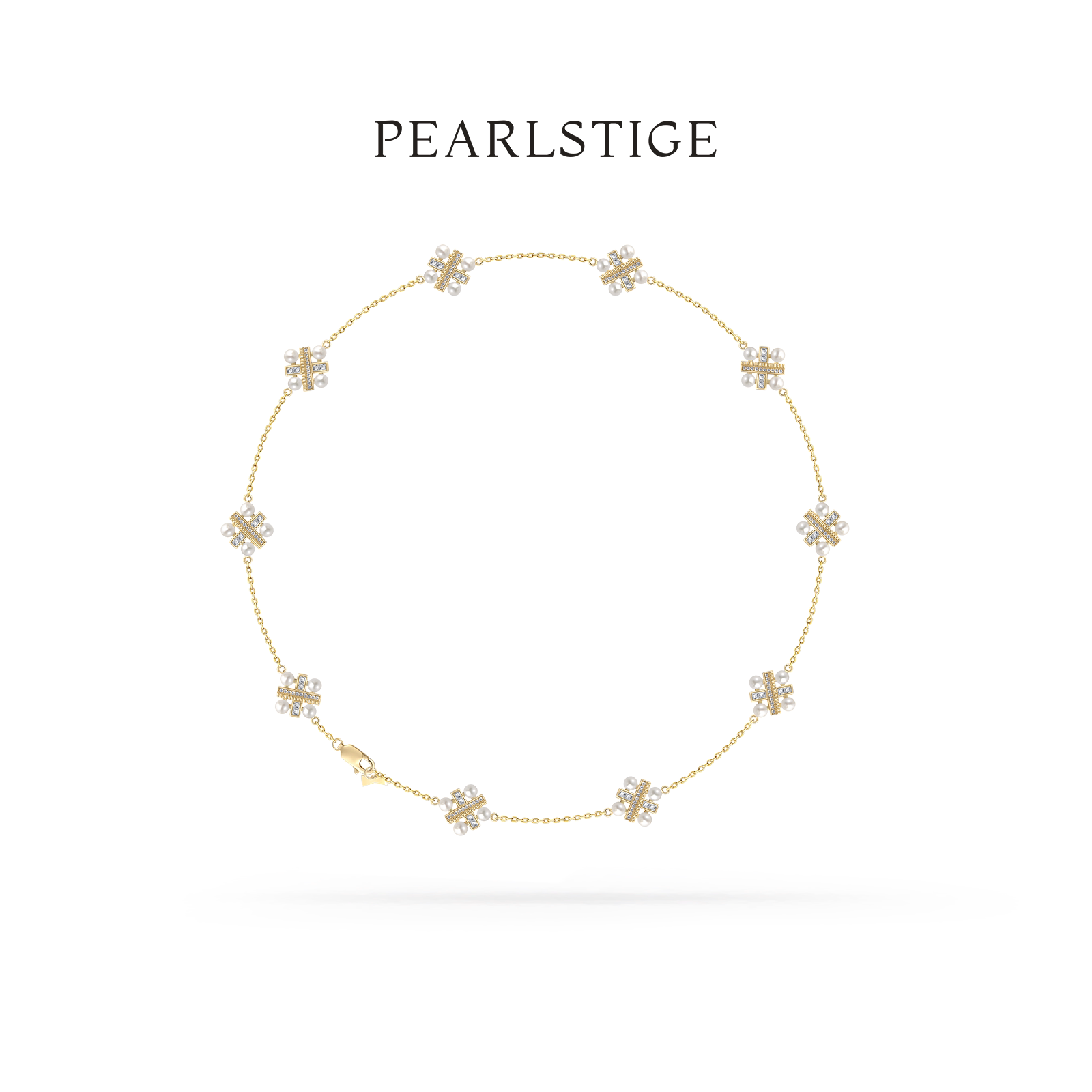 PEARLSTIGE十花珍珠项链