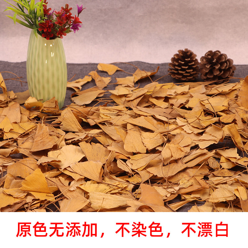 银杏叶摆件落叶干花插花花艺装饰