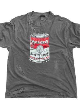 ICEVALLEY 巡演穿搭Megadeth暗黑系垃圾摇滚叛逆破洞流行短袖T恤