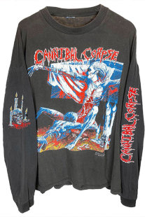摇滚乐队CANNIBAL CORPSE 'EASTER'Vintage美式重磅长袖T恤