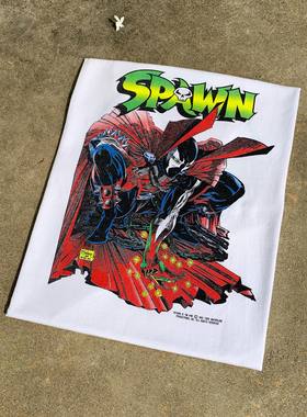 经典白色款！1992Spawn再生侠艾伯特弗朗西斯宽松oversize短袖T恤