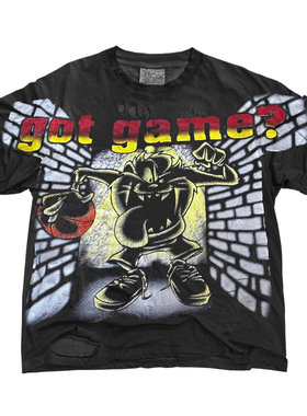 ICEVALLEY 乐一通Looney Tunes卡通动漫破洞复古罕见塔兹短袖T恤