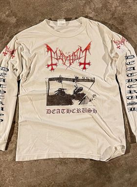 Mayhem 金属乐队 Deathcrush 专辑封面欧美百搭穿搭欧美风长袖T恤