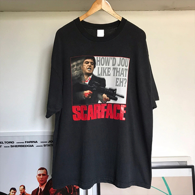 经典黑色款！Scarface Tee 阿尔帕西诺美式复古90s百搭重磅短袖T