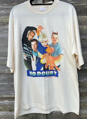 不要怀疑No Doubt摇滚乐队重磅Vintage短袖加大码复古T恤