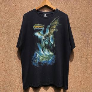 魔兽世界2004年电子游戏宽松设计感小众ins创意搞笑男女情侣短袖