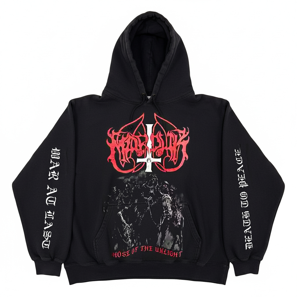 Hate Eternal憎恨永恒乐队摇滚暗黑风撞古着感重磅无性别连帽卫衣