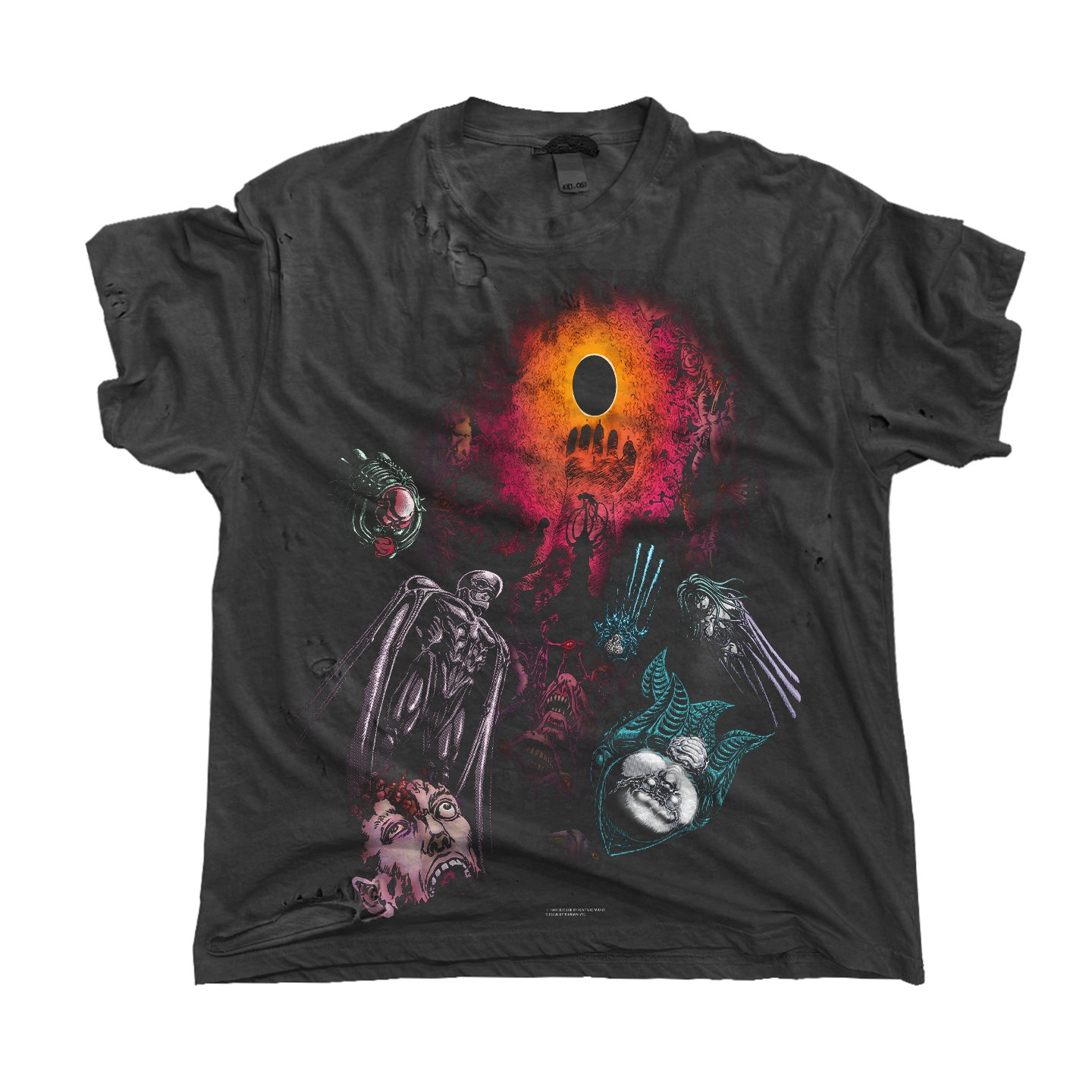 1997 动漫Berserk剑风传奇暗黑鬼马叛逆前卫短袖T恤破洞水洗做旧,服饰配件/皮带/帽子/围巾,领带夹,淘宝优惠券,粉丝福利购,淘宝优惠卷