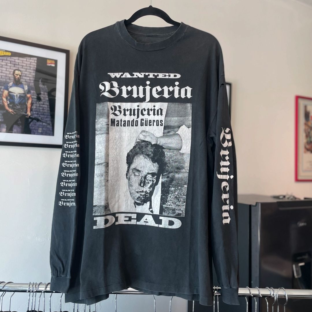 Brujeria 美国摇滚乐队个性趣味宽松日系韩版哥特雅痞风长袖T恤