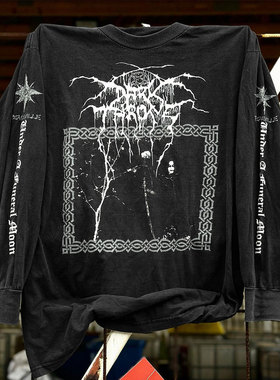 90s Darkthrone挪威黑金属乐队Taakeferd Under A Funer长袖T恤