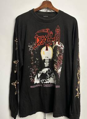 水洗重磅tee！Death1993专辑INDIVIDUAL THOUGHT PATTERNS长袖T恤