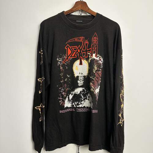 水洗重磅tee！Death1993专辑INDIVIDUAL THOUGHT PATTERNS长袖T恤