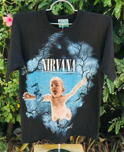涅槃乐队Nirvana1991Nevermind拼接1993In Utero科特柯本短袖T恤