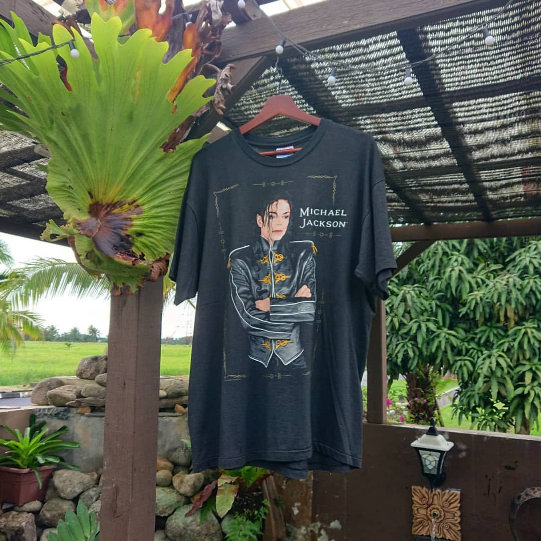 迈克尔杰克逊美式复古vintage高街重磅嘻哈rapper穿搭宽松短袖T恤