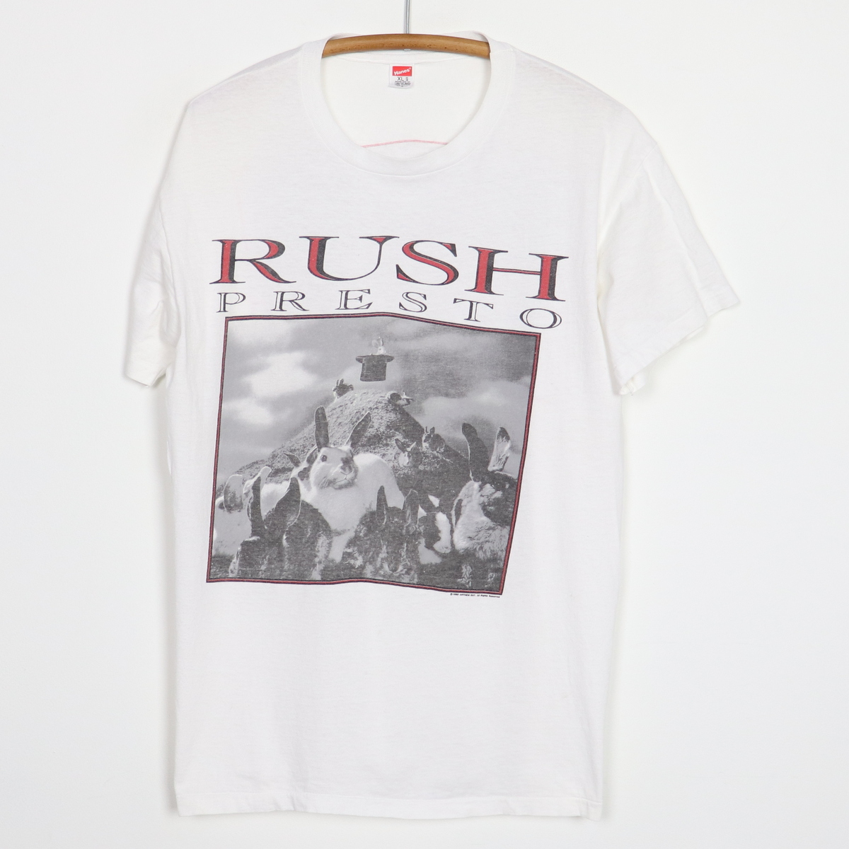 rush匆促乐团1989音乐专辑presto髙街oversize潮流90年代短袖t恤