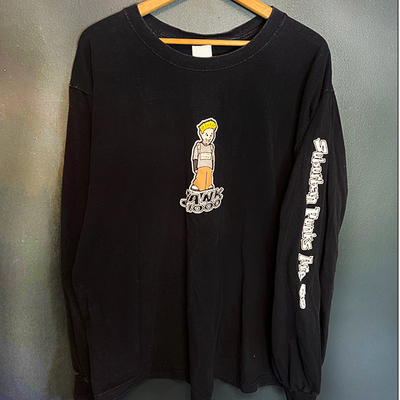 Jank 1000 音乐专辑Suburban Punks Are Go!!主题复古重磅长袖T恤