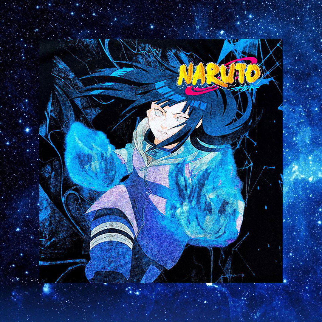 日向雏田日漫vintage潮牌重磅创意oversize二次元百搭宽松短袖t恤