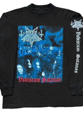 黑金摇滚！Dark Funeral 1998专辑 Vobiscum Satanas重磅长袖T恤