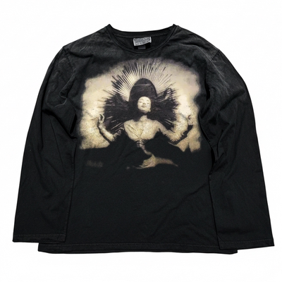 Sade莎黛1992专辑Love Deluxe水洗做旧脏染长袖T恤美式复古高街