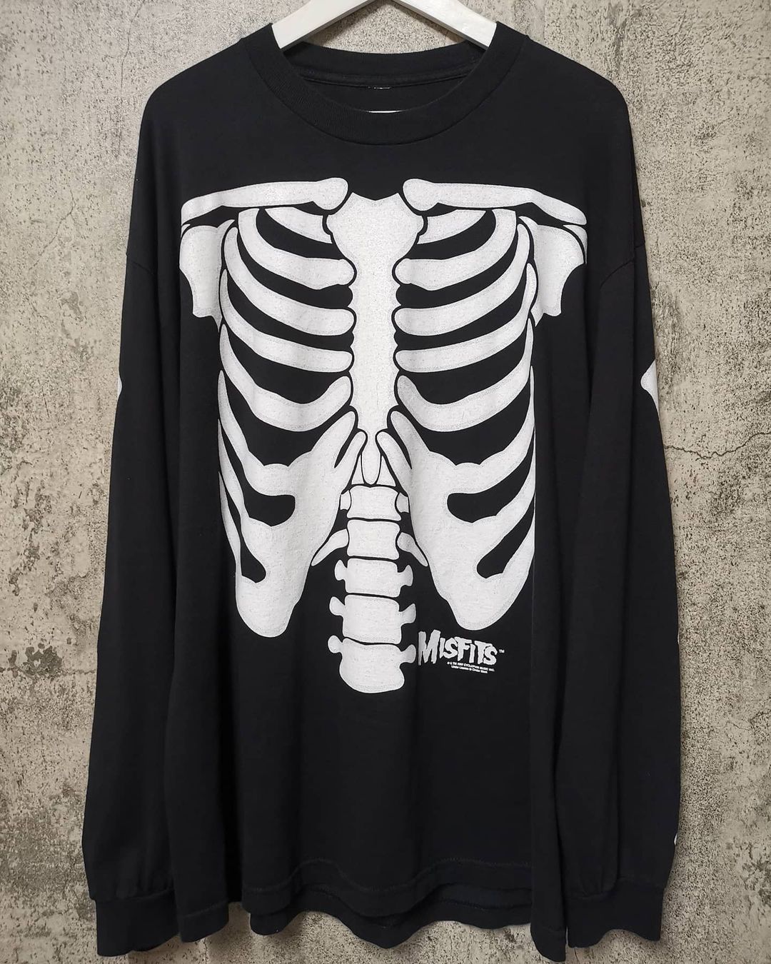 Misfits 双面骷髅 1995 vintage罕见vintage古着重磅长袖T恤高街