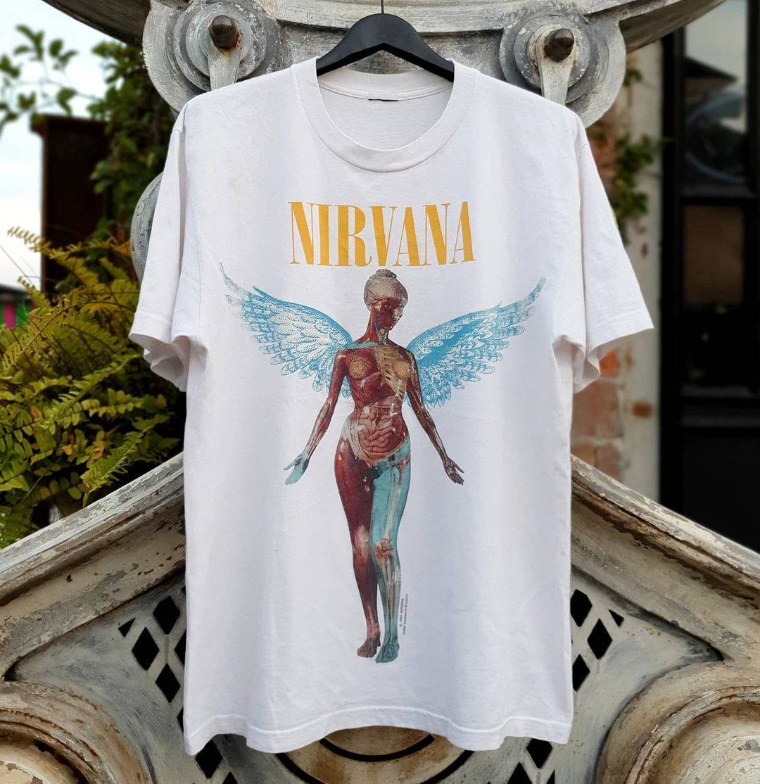 白色款!涅槃乐队nirvana1993母体inutero海报重磅短袖t恤