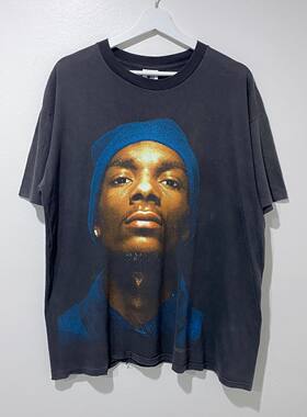 史努比狗狗Snoop Dogg重磅美式复古Rapper穿搭高街说唱嘻哈T恤