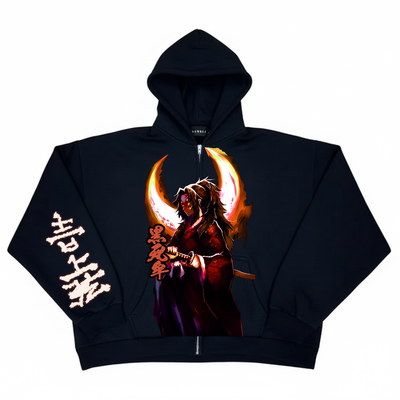 Demon Slayer鬼灭之刃暗黑动漫印花自带设计感街头无性别开衫卫衣