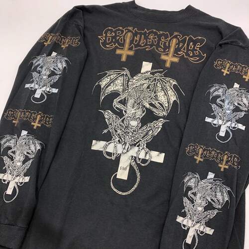 罕见重磅水洗破坏长袖T恤！Grotesque专辑1996Spawn of Azathoth