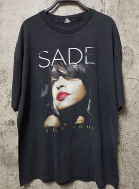 罕见重磅水洗破坏tee！SADL美式复古Vintage短袖oversized高街T恤