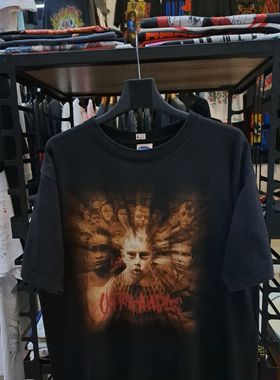 Korn2002专辑歌曲Untouchables重磅vintage美式复古做旧短袖T恤