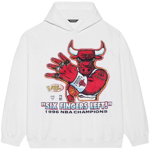 Chicago Bulls芝加哥公牛队宽松落肩复古oldschool无性别连帽卫衣