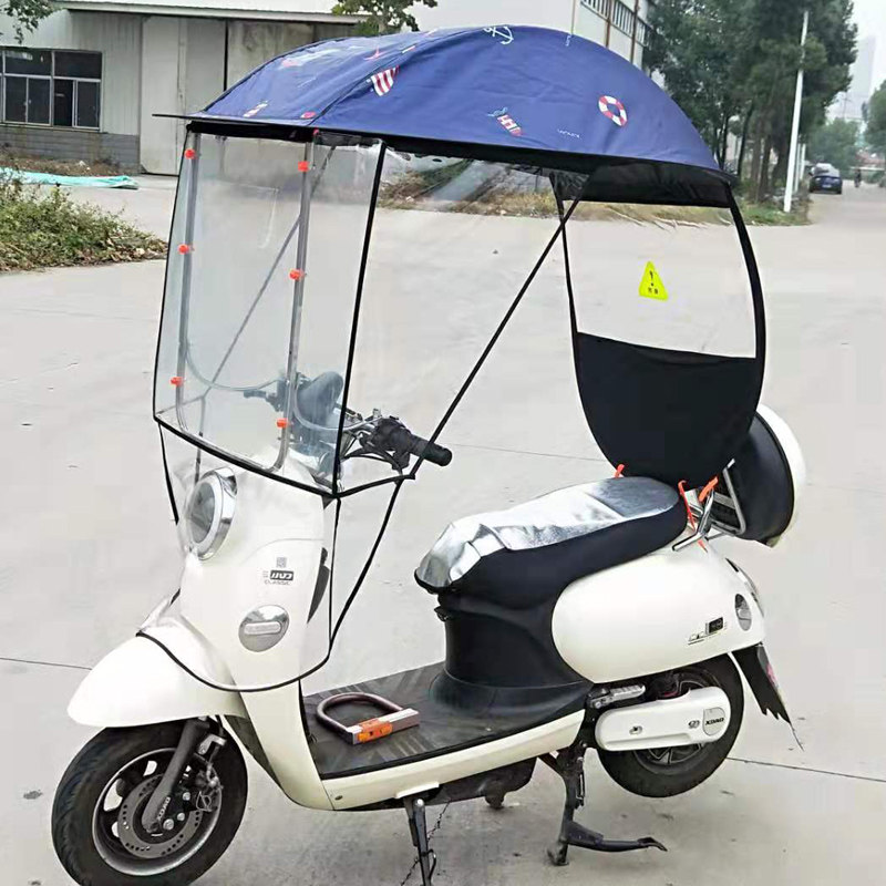 摩托车电瓶车遮阳挡雨2020动车新款夏天棚款棚罩透明电挡风自薄