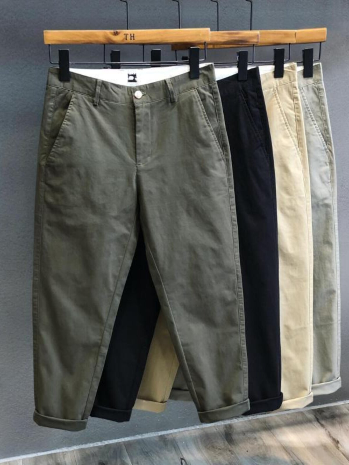 여름 트렌드 남성 바지 캐주얼 바지 남성 슬림 스트레이트 한국 스타일 트렌디 9부 바지 남학생 핸섬팬츠