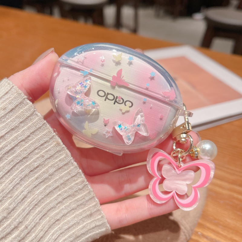 OPPOEncoair4pro耳机保护套新款炫彩适用encoAIR4无线蓝牙耳机壳Encoair4透明可爱女款pro软壳
